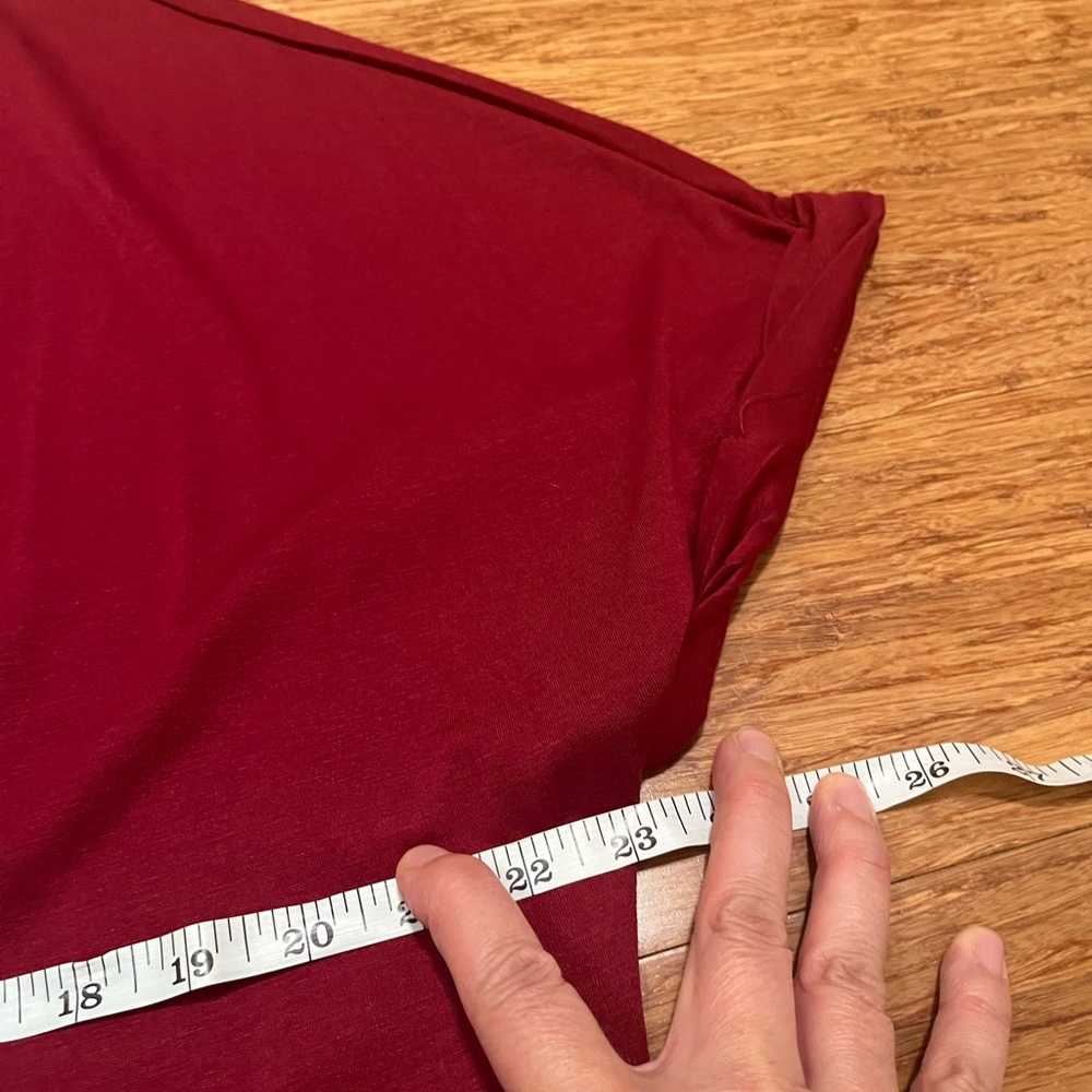 NWOT Burgundy Maroon V-Neck Oversized Blouse | Loose Fit | Size Medium - Picture 12 of 15